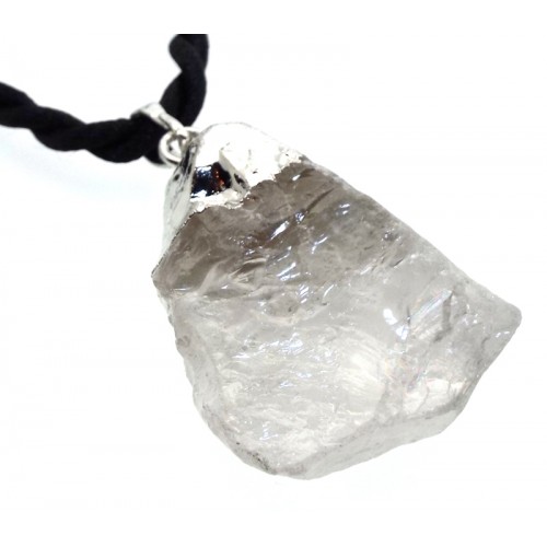 Natural Himalayan Quartz Electroplated Pendant